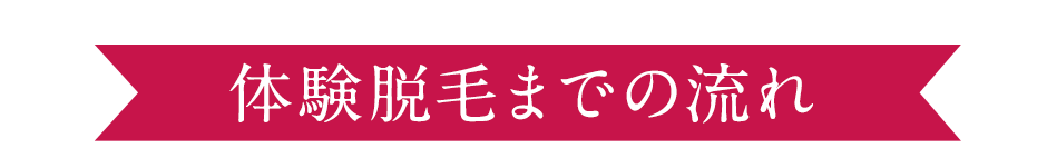 脱毛体験までの流れ